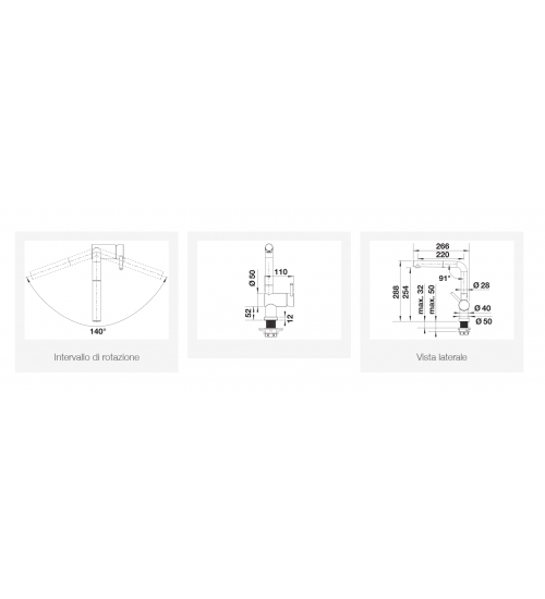 Blanco铂浪高LINUS-S-F 镀铬窗前（抽拉龙头）514023