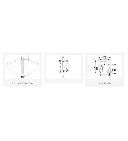 Blanco铂浪高LINUS-S不锈钢（抽拉龙头）526242