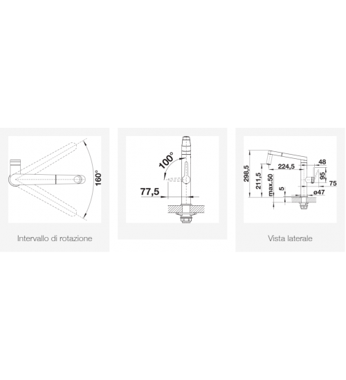 Blanco PANERA-S厨房不锈钢龙头