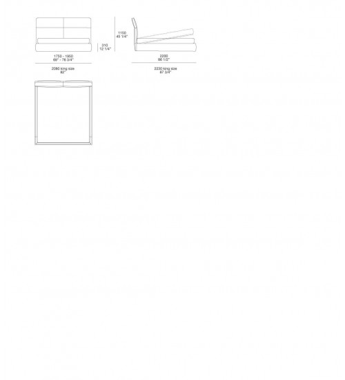 北欧poliform现代简约家具LAZE床