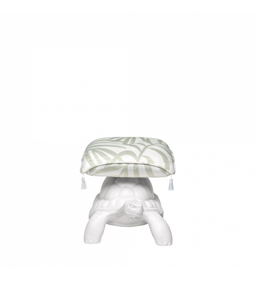 Qeeboo起步36005WH Turtle Carry Pouf White创意乌龟坐凳白色（需与36001BL组装后使用）