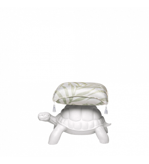 Qeeboo起步36005WH Turtle Carry Pouf White创意乌龟坐凳白色（需与36001BL组装后使用）