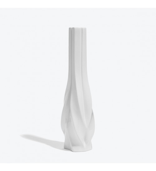 Zaha  Hadid Design Braid编织系列超大号烛台白色D9.5H37.5 cm