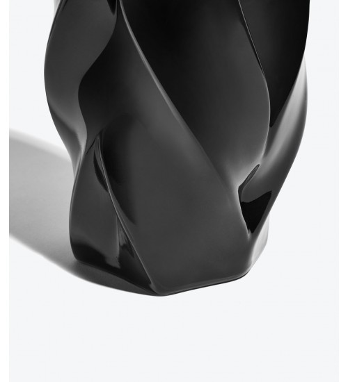 Zaha Hadid Design Braid编织系列大号花瓶黑色D16.1H37 cm