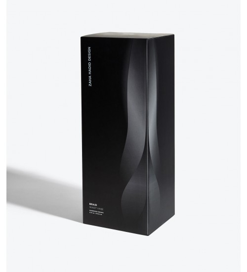 Zaha Hadid Design Braid编织系列大号花瓶黑色D16.1H37 cm