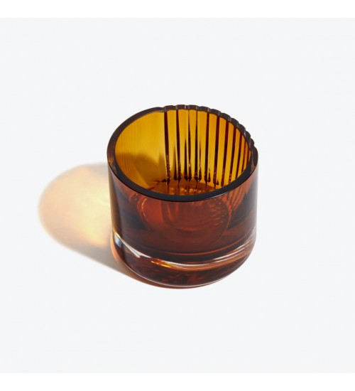 Zaha Hadid Design Pulse脉搏系列烛杯琥珀色D8H6 cm