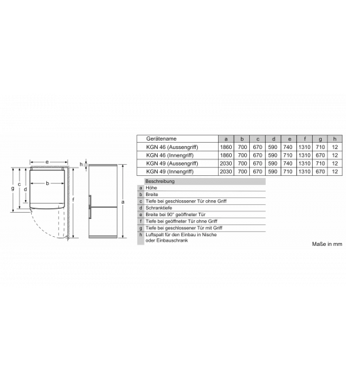 Bosch博世6系嵌入式KGN49AIDP冰箱 家居互联