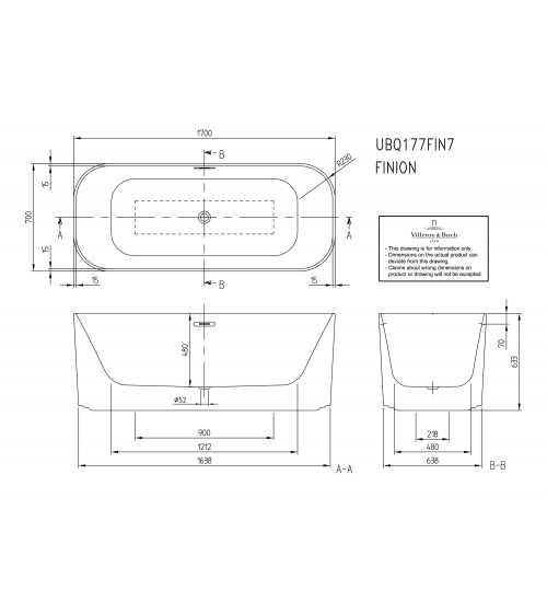 德国Villeroy＆Boch Finion唯宝独立式浴缸UBQ177FIN7A200V296 明星白/香槟色