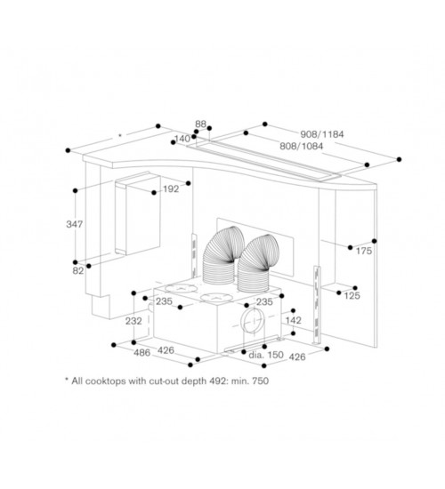 Gaggenau嘉格纳400系列台式通风式AL400121升降油烟机