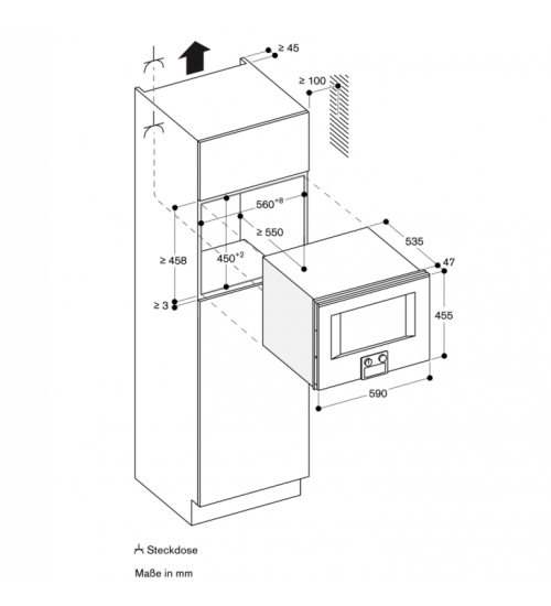 Gaggenau嘉格纳400系列BM454110嵌入式微波烤箱 右铰链