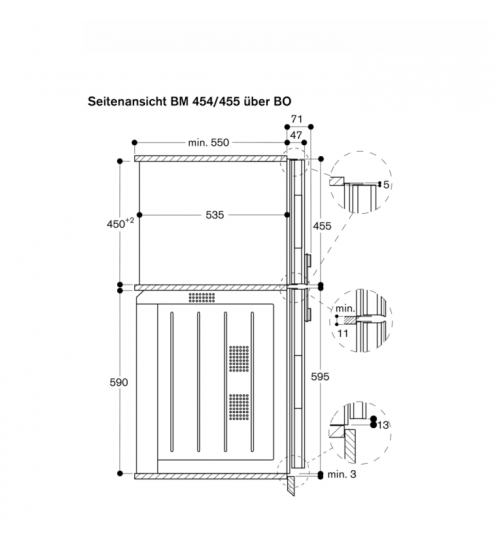 Gaggenau嘉格纳400系列BM455110嵌入式微波烤箱 左铰链