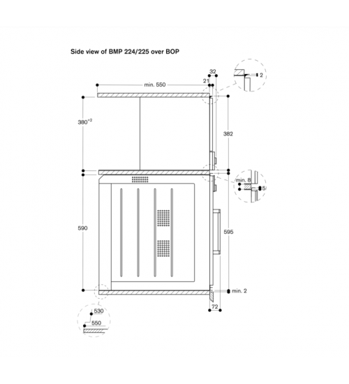 Gaggenau嘉格纳200系列BMP225110嵌入式微波烤箱 左铰链