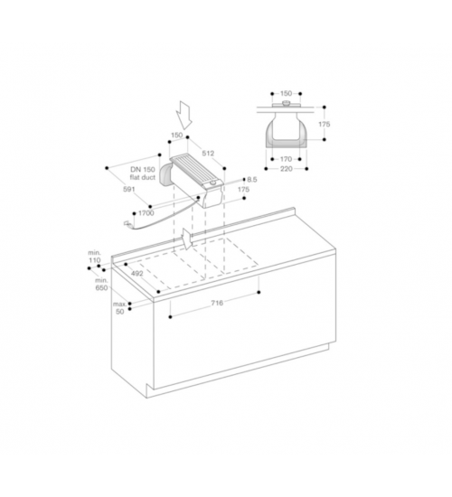 Gaggenau嘉格纳下吸式通风系列200系列VL200120油烟机