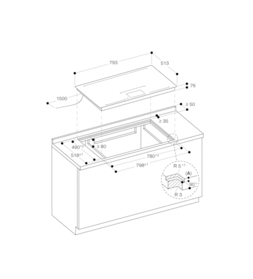 Gaggenau嘉格纳400系列嵌入式全区域电磁炉 CX482101 80厘米