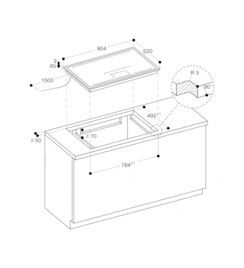 Gaggenau嘉格纳400系列嵌入式全区域电磁炉 CX482111 80厘米