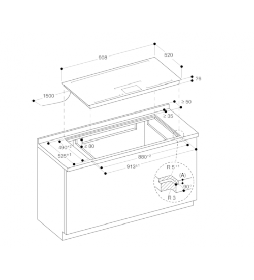 Gaggenau嘉格纳400系列嵌入式全区域电磁炉 CX492101 90厘米