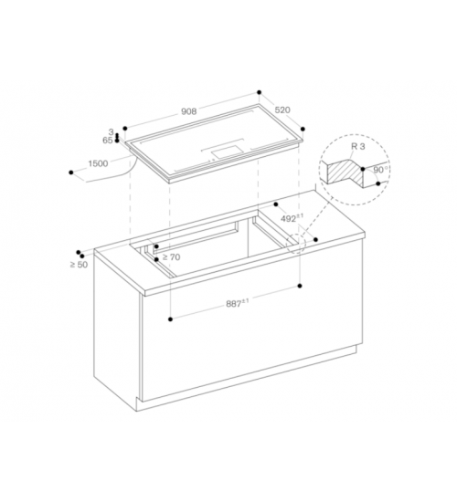 Gaggenau嘉格纳400系列嵌入式全区域电磁炉 CX492111 90厘米