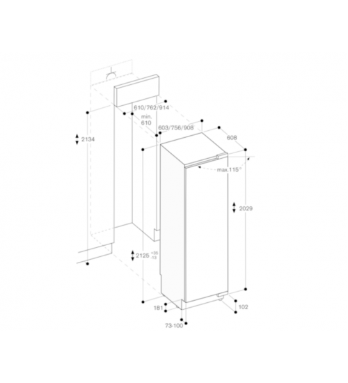 Gaggenau嘉格纳400系列Vario嵌入式单门保鲜冷藏冰箱RC462305