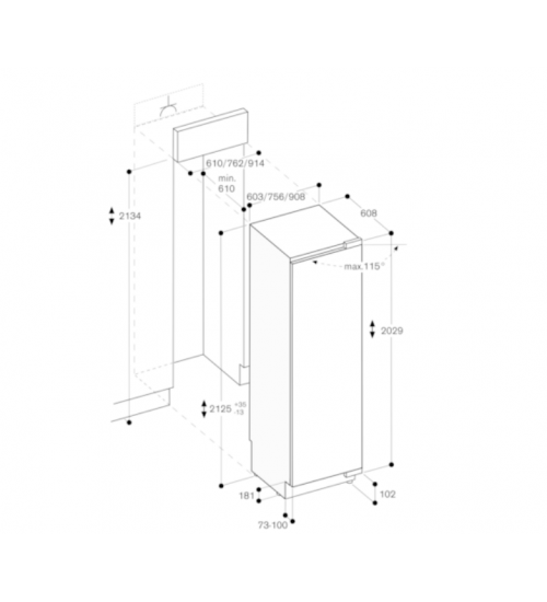Gaggenau嘉格纳400系列Vario嵌入式单门保鲜冷藏冰箱RC472305