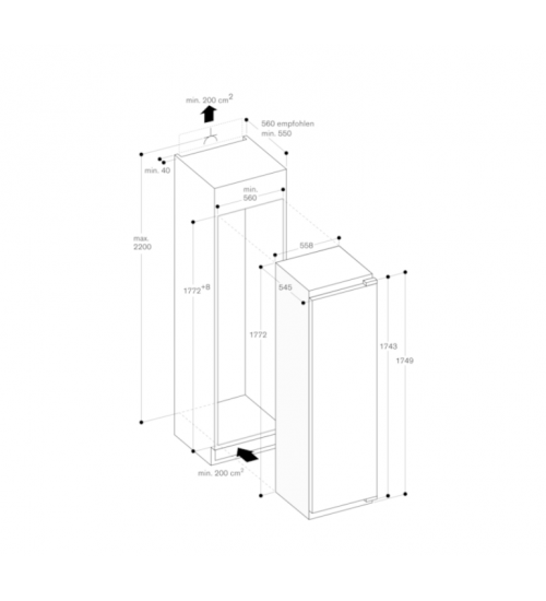Gaggenau嘉格纳200系列嵌入式冷冻冰箱冰柜RF282305