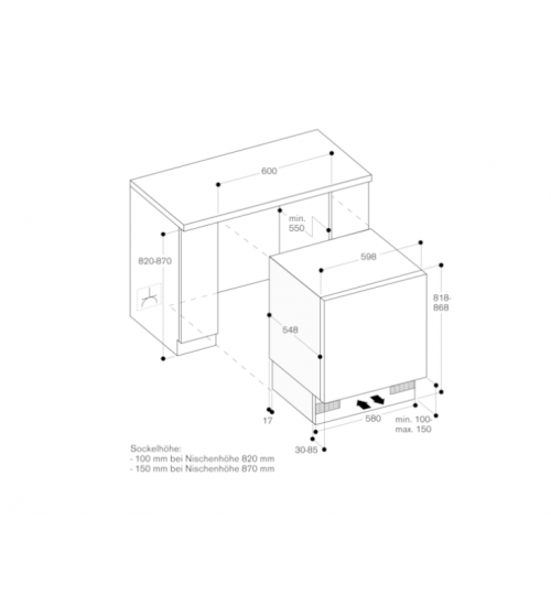 Gaggenau嘉格纳200系列台下嵌入式保鲜冷藏冷冻冰箱冰柜RT200203