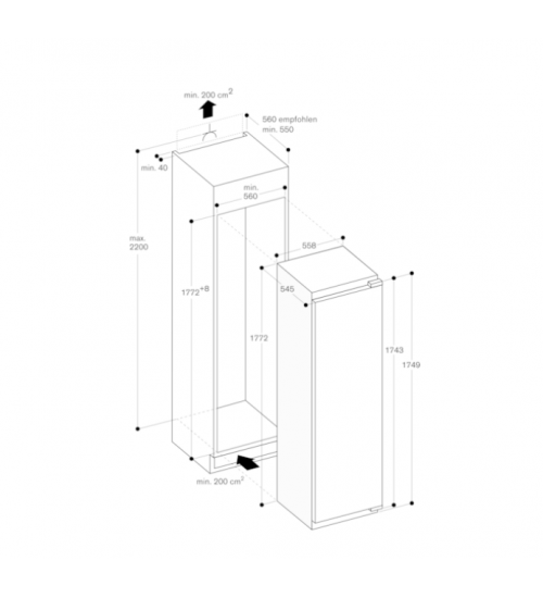 Gaggenau嘉格纳200系列嵌入式保鲜冷藏冷冻冰箱冰柜RT282306