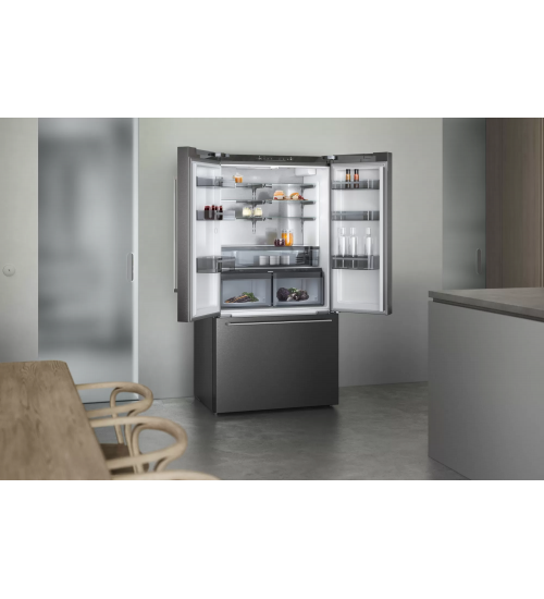 Gaggenau嘉格纳RY295350独立式法式多门黑色不锈钢冰箱饮水制冰机
