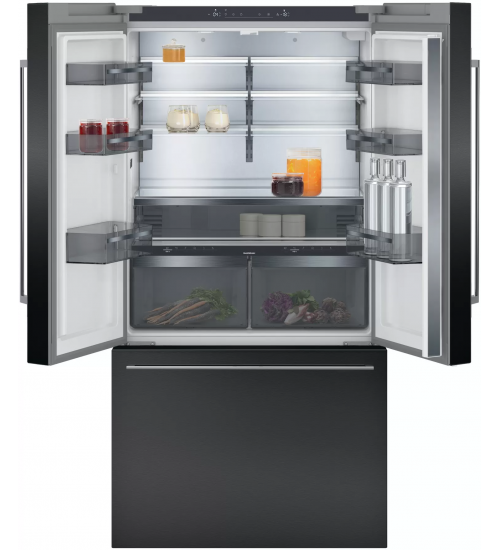 Gaggenau嘉格纳RY295350独立式法式多门黑色不锈钢冰箱饮水制冰机