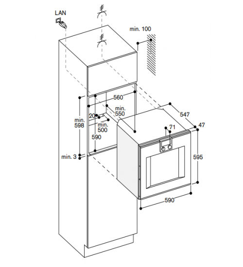 Gaggenau 嘉格纳 400系列BO421102嵌入式烤箱 左铰链60厘米