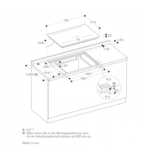 Gaggenau嘉格纳200系列嵌入式电磁炉 CI282102 80厘米