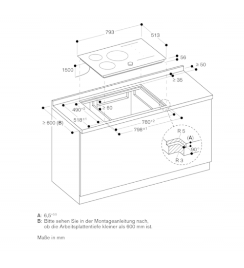 Gaggenau嘉格纳200系列嵌入式电磁炉 CI283103 80厘米