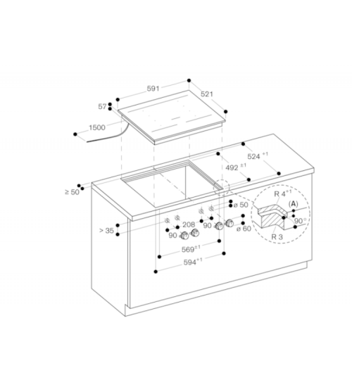 Gaggenau嘉格纳400系列嵌入式电磁炉 VI462103 60厘米