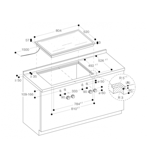 Gaggenau嘉格纳400系列嵌入式电磁炉 VI482113 80厘米