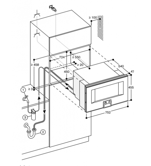 Gaggenau 嘉格纳 400系列 BS484112 嵌入式蒸烤箱 右铰链76厘米