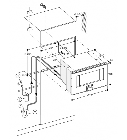 Gaggenau 嘉格纳 400系列 BS485112 嵌入式蒸烤箱 左铰链76厘米