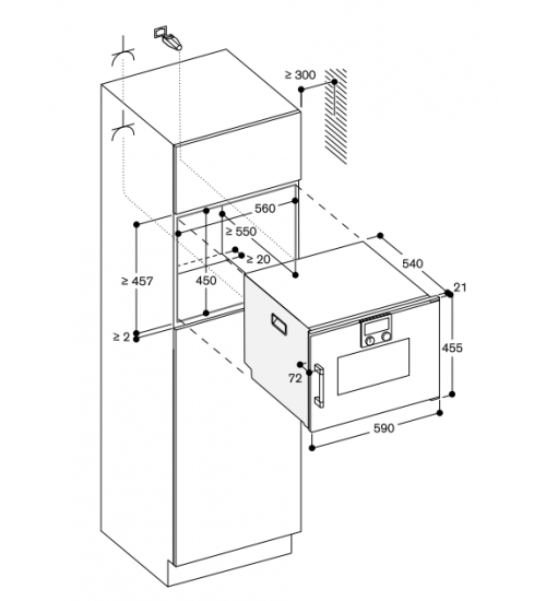 Gaggenau 嘉格纳 200系列 BSP251101 嵌入式蒸烤箱60厘米