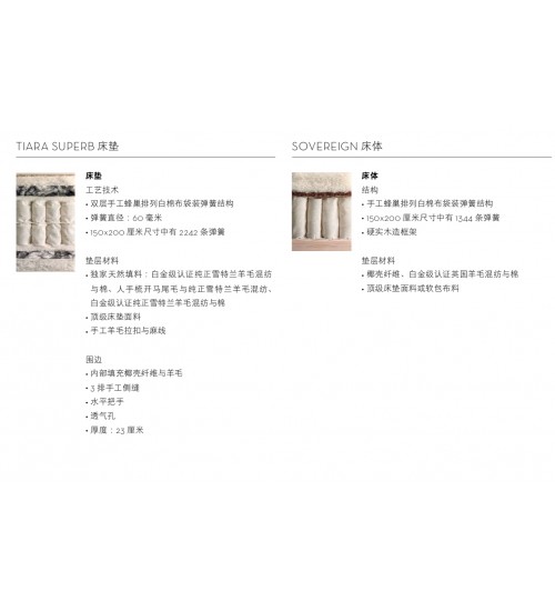 Tiara Superb Vispring 床垫 奢华品牌床垫英国原装进口
