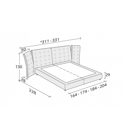 Flou Angle系列双人床
