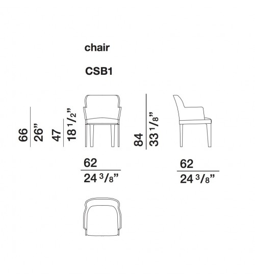 Molteni&C 意大利现代简约时尚CHELSEA系列CSB1手扶椅