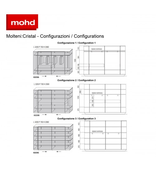 Molteni & C. Kristal Storage Unit简约多功能玻璃橱柜展示柜