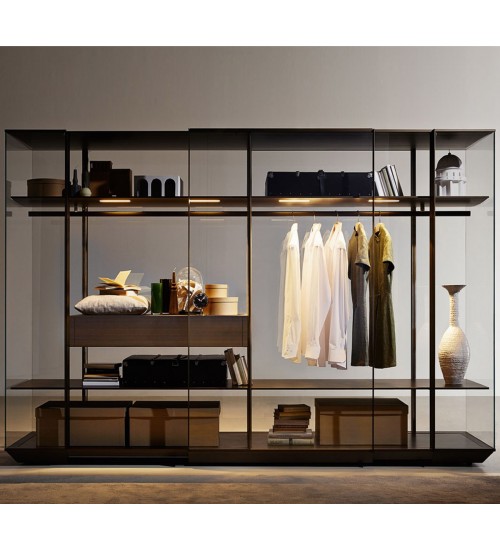 Molteni & C. Kristal Storage Unit简约多功能玻璃橱柜展示柜