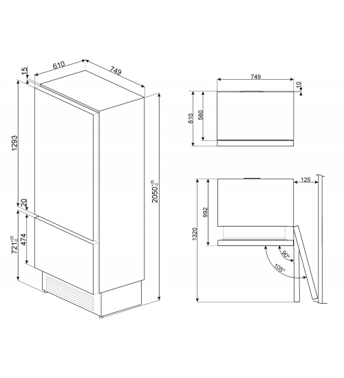 Smeg斯麦格嵌入式冰箱RI76RSI