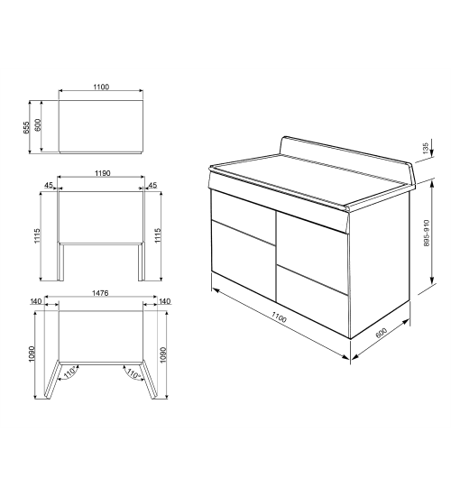 Smeg斯麦格嵌入式TR4110P1烤箱90x60厘米 灶烤箱 一体灶