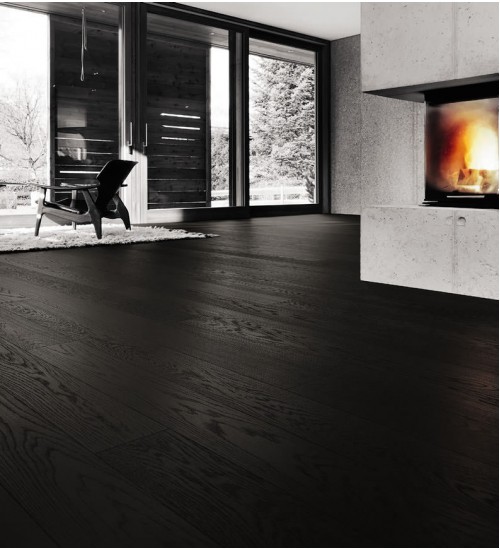 德国汉诺地板三层橡木Plank 1-Strip 4V Oak Carbon Black Selectiv brushed 529066