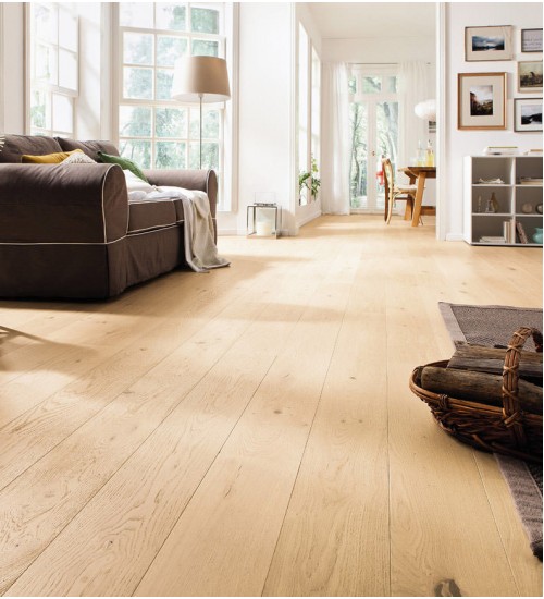德国汉诺地板三层橡木Plank 1-Strip 180 2V Oak Light White Sauvage brushed 529268