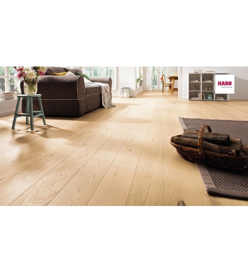 德国汉诺地板三层橡木Plank 1-Strip 180 2V Oak Light White Sauvage brushed 529268