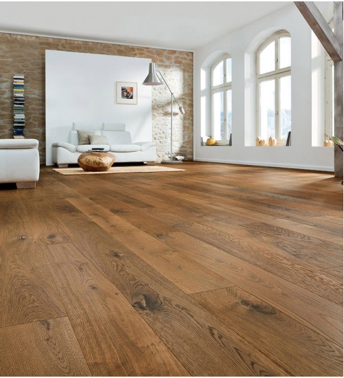 德国汉诺地板三层橡木Plank 1-Strip 180 4V Smoked Oak Sauvage brushed 530148