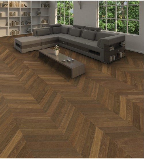 德国汉诺地板二层实木复合地板Chevron 4V Fumed Oak Selectiv brushed 539330