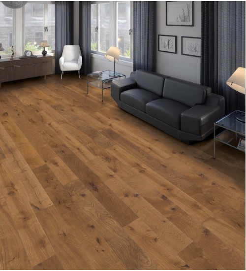 德国汉诺地板三层橡木Plank 1-Strip 140 4V Smoked Oak Sauvage brushed 541731