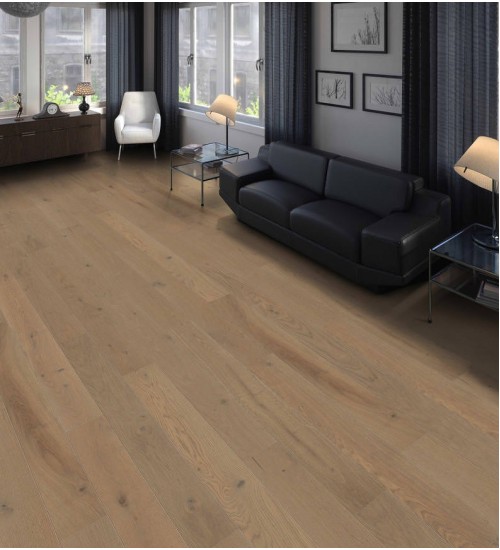 德国汉诺地板三层橡木Plank 1-Strip 140 4V Oak Sand Grey Sauvage brushed 541734